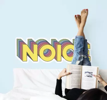 Noice text quote laptop stickers - TenStickers