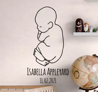 Nursery wall decal custom baby silhouette - TenStickers