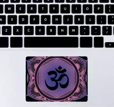 Om Symbol Trackpad Mandala Sticker - TenStickers