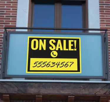 On Sale Sign Yellow - TenStickers