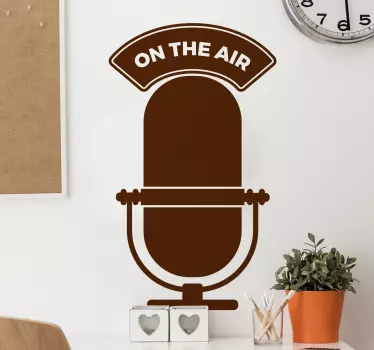 On the air radio vintage wall sticker - TenStickers