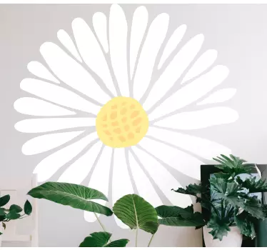 One simple daisy flower wall decal - TenStickers