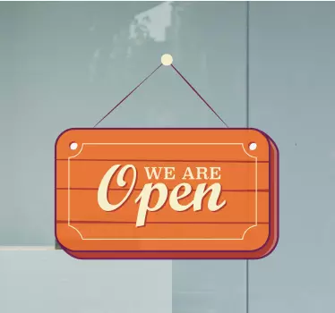 Open sign display shop window sticker - TenStickers
