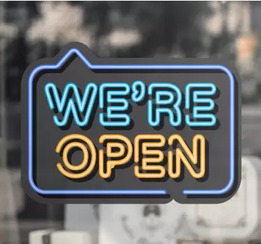 Open signage display shop window sticker - TenStickers