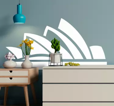 Opera House Silhouette Sticker - TenStickers