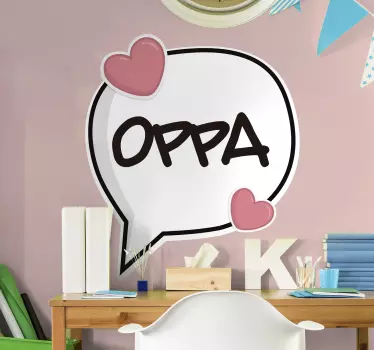 Oppa kpop music decal - TenStickers