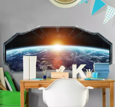 Optical effect space sight visual effects wall decal - TenStickers