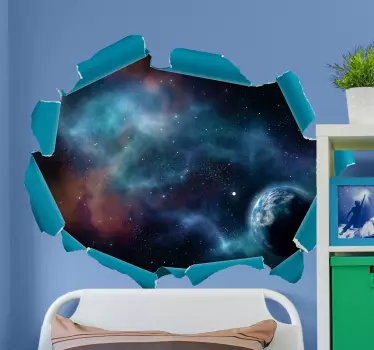 Optical effect views to universe visual effects wall decal - TenStickers