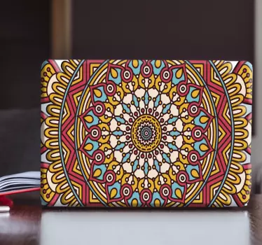 Oriental Pattern Laptop Sticker - TenStickers