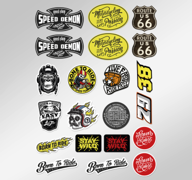 Original bomb pack motorbike sticker - TenStickers