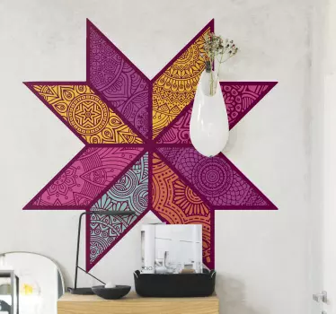 Paisley mosaic  geometric wall decal - TenStickers