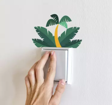 Palm leaves tree wall decal - TenStickers