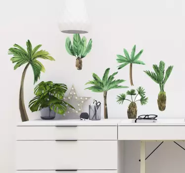 Palm styles tree wall decal - TenStickers