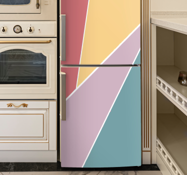 Pastel color block fridge decals - TenStickers