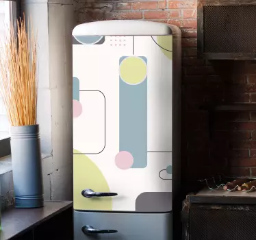 Pastel geometrical background fridge decals - TenStickers