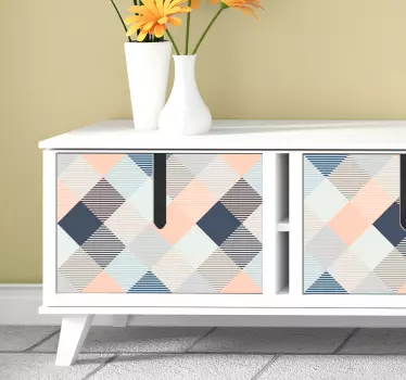 Pastel squares furniture decal - TenStickers