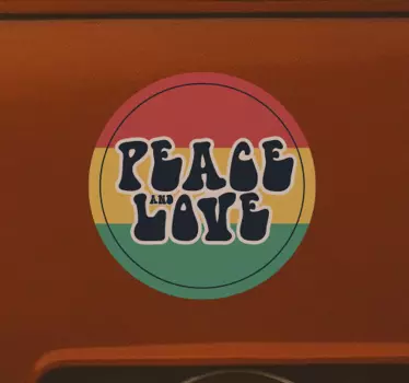 Peace and Love reggae car decal - TenStickers