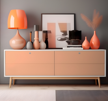 Peach fuzz design vinyl sheet furniture sticker - TenStickers
