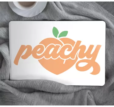 Peachy with a peach laptop sticker - TenStickers