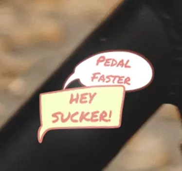 Pedal Faster Bike Decal - TenStickers