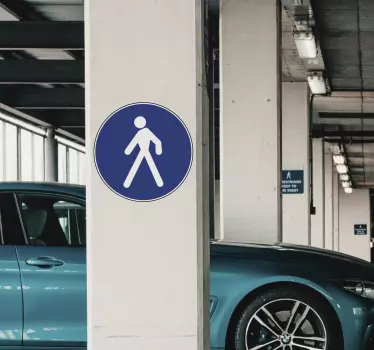 Pedestrian road sign sticker - TenStickers