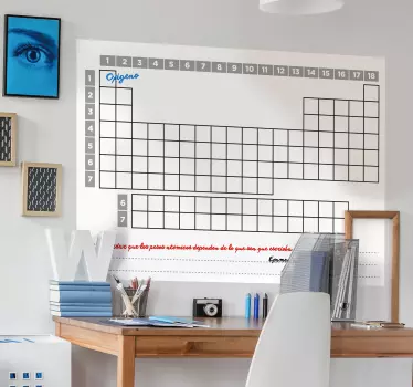 periodic table silent vileda sticker to write on - TenStickers