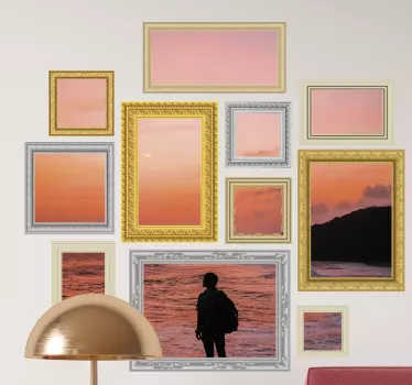 Personalisable collection frame stickers for walls - TenStickers