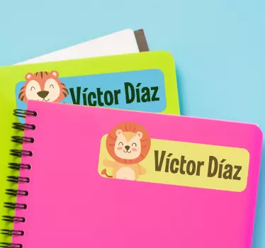 Personalised Animal Notebook Sticker - TenStickers