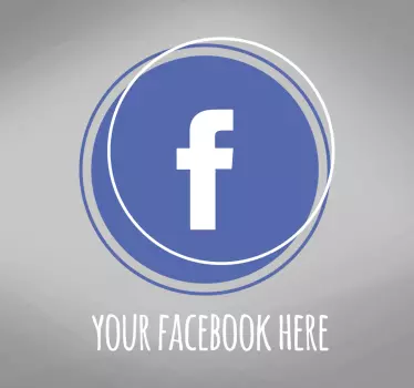 Personalised circle Facebook window decal - TenStickers