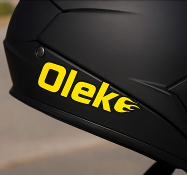 Personalised flame with name motorbike sticker - TenStickers