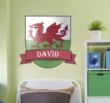 Welsh dragon customizable  wall decal - TenStickers