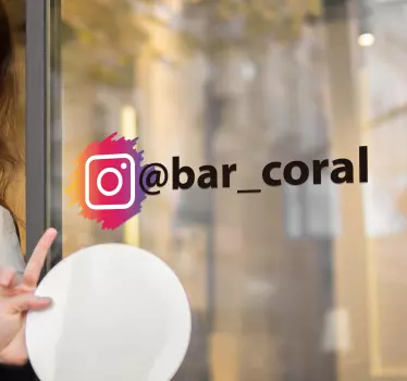 Personalized Instagram logo shop window sticke - TenStickers