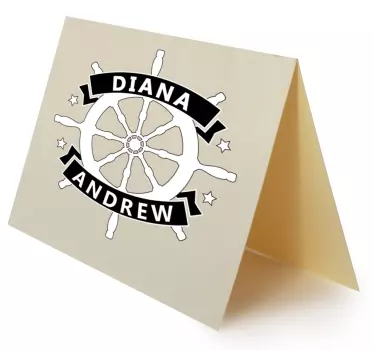 Wedding sticker personalised wheel art - TenStickers