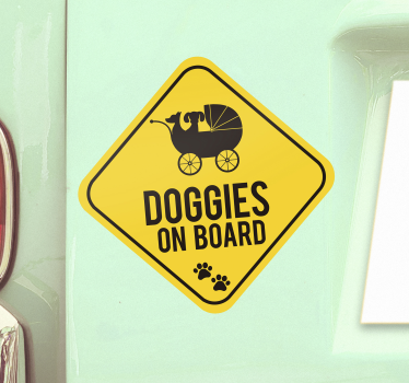 Pet sign design baby on board car sticker - TenStickers