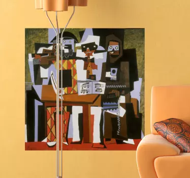 Picasso Three Musicians Wall Sticker - TenStickers