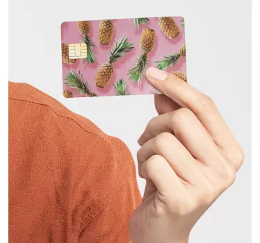 Pineapple pattern credit card sticker - TenStickers