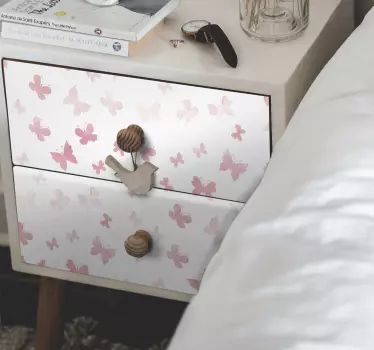 Pink butterflies  decals for furniture - TenStickers