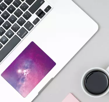 Pink Nebula Trackpad Science Sticker - TenStickers