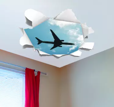 Plane on the sky visual effects wall decor - TenStickers