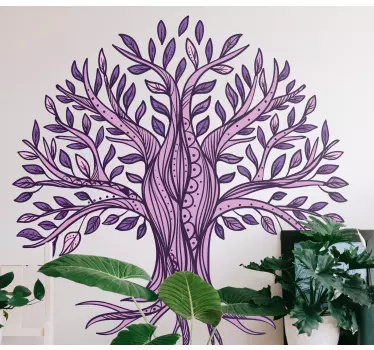 Plant sticker artistic purple tree - TenStickers
