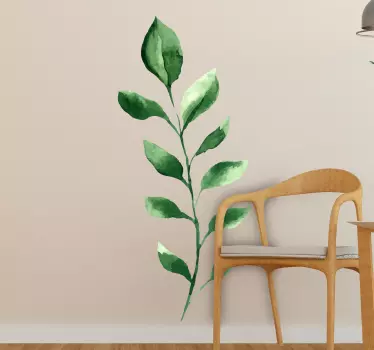 Plant sticker leafy stem decor - TenStickers