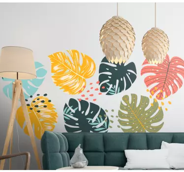 Plant sticker lively leaf elements - TenStickers