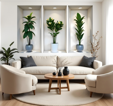 Plants in small spaces 3d wall sticker - TenStickers
