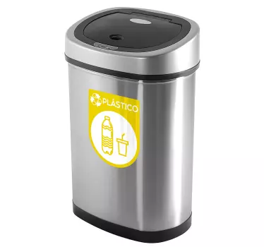 Plastic recycling  emoji wall decal - TenStickers