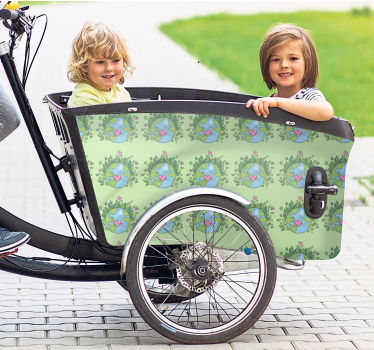 Playful Bird Theme bike sticker - TenStickers