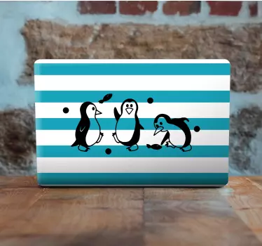 Playful Penguin Design laptop skin - TenStickers