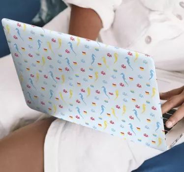 Playful sea creatures laptop skin - TenStickers