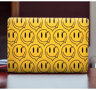 Yellow smiley faces laptop skin - TenStickers