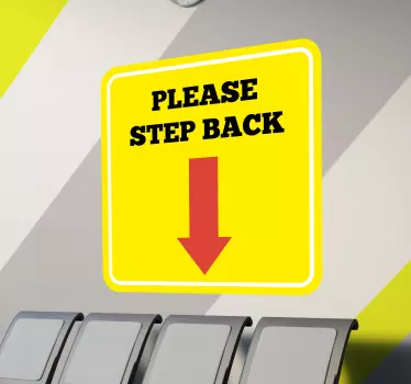 Please step back window decal - TenStickers