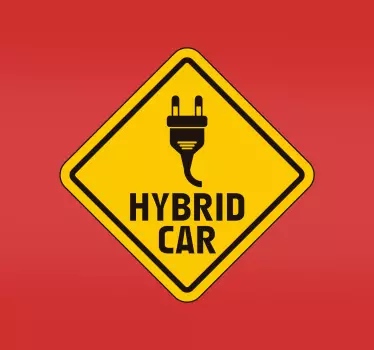 plug-in hybrid Car Decal - TenStickers